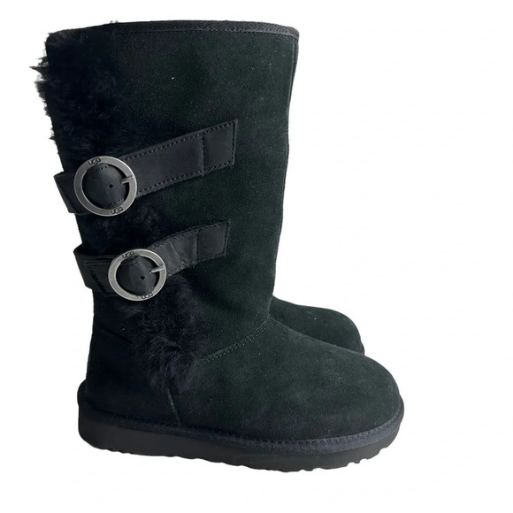 UGG Women's Aletheia Suede Boot in Black.  Sz: 5 - Picture 3 of 9